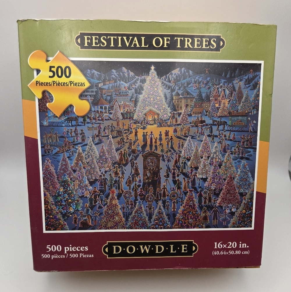 Dowdle Festival of Trees 500 Piece Jigsaw Puzzle USA Made